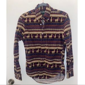 gitman brothers vintage mens small alpacas button down 🦙 🦙EUC
